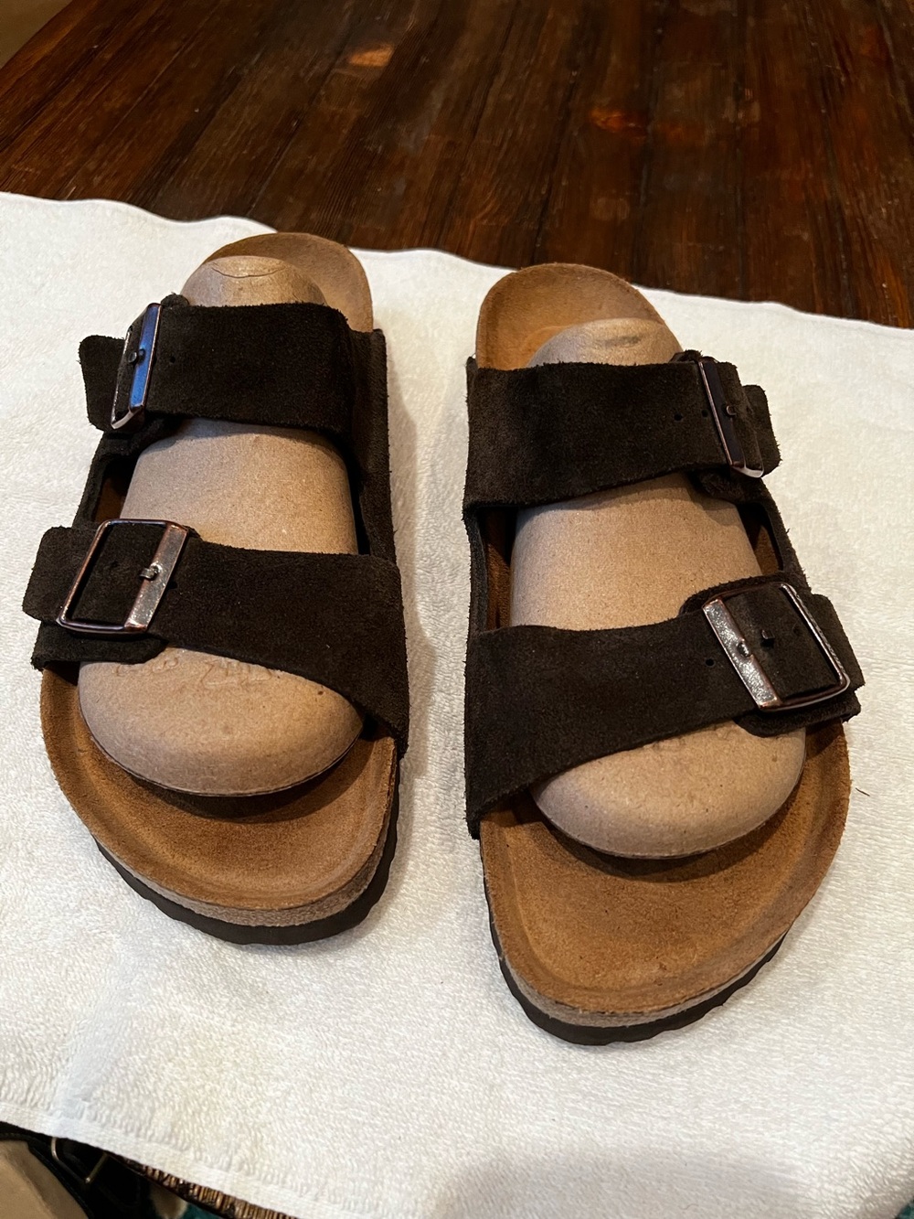 Classic Men's Two-Strap Suede Slide Sandals - Birkenstock Arizona